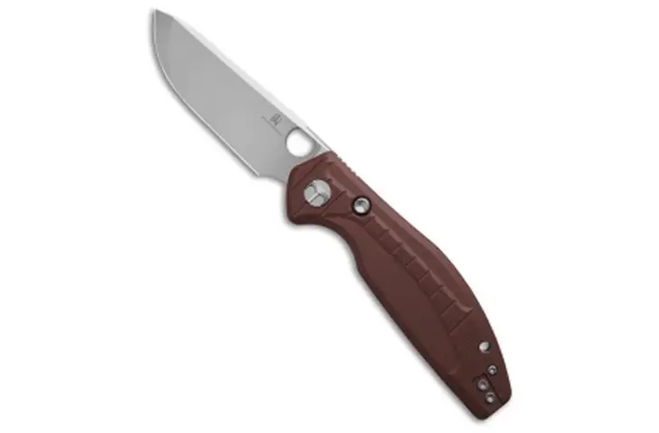 Bestech Knives Bestechman Angry Owl Button Lock Knife Brown G-10 3.25 Satin/SW BMK12D-1 6D3E68F9